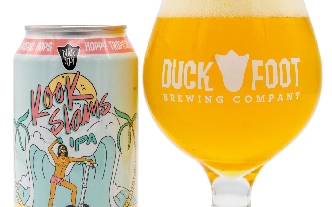 Kook Slams IPA can and glass