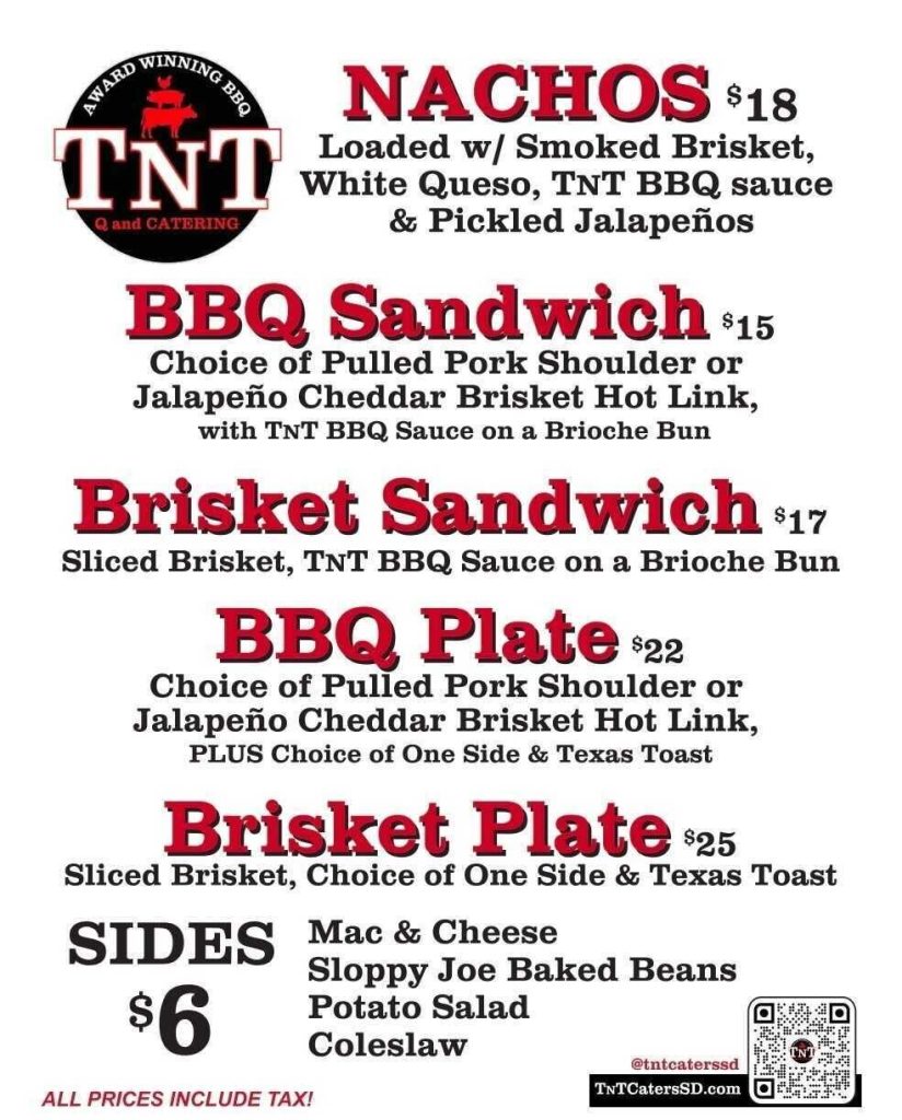 TnT Menu