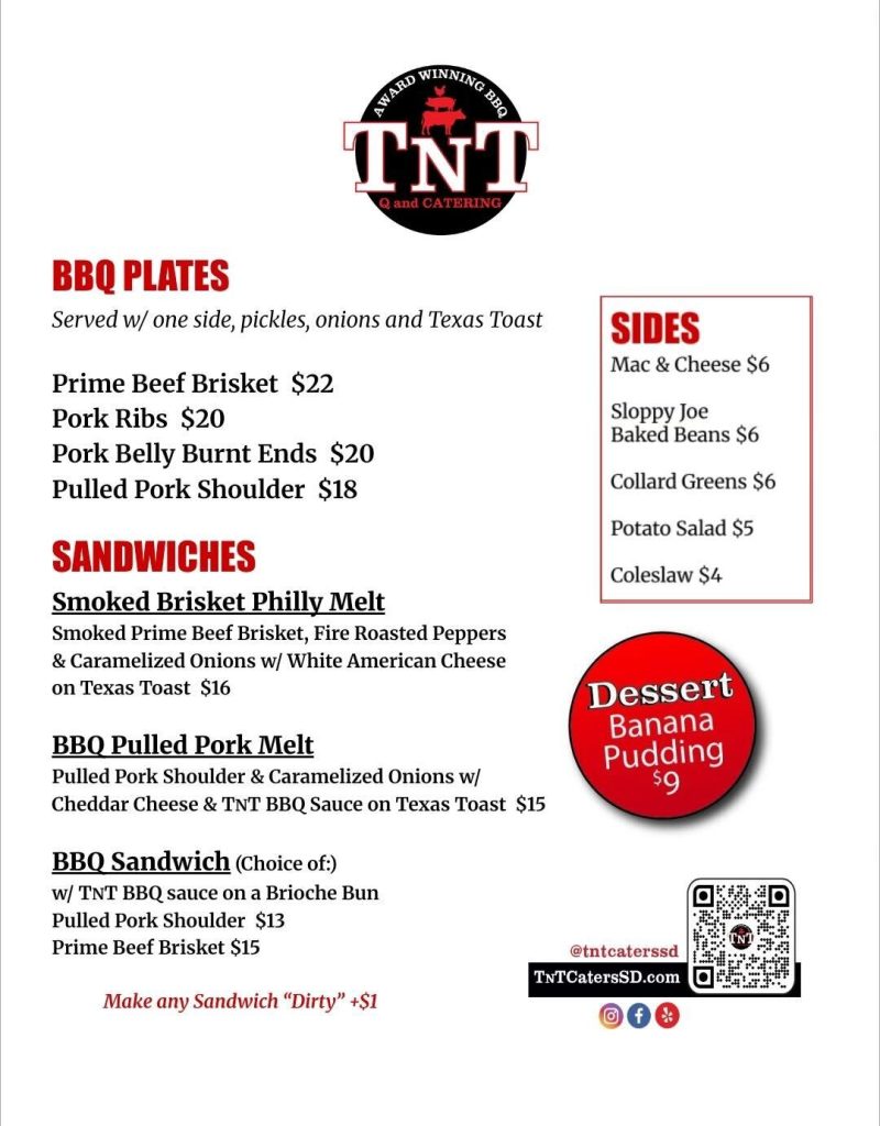 BBQ Menu